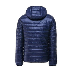 Autumn Winter Men's Ultralight Thin Down Jacket 90% White Duck Down Hooded Jackets Warm Coat Parka Men Portable Outwear 0 MIER
