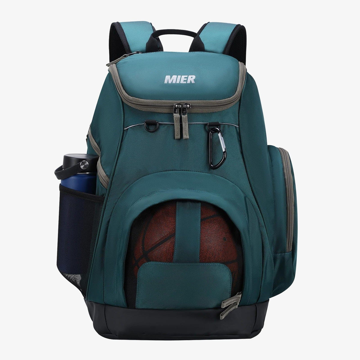 MIER Basketball Backpack Large Sports Bag with Laptop Compartment Backpack Bag Green