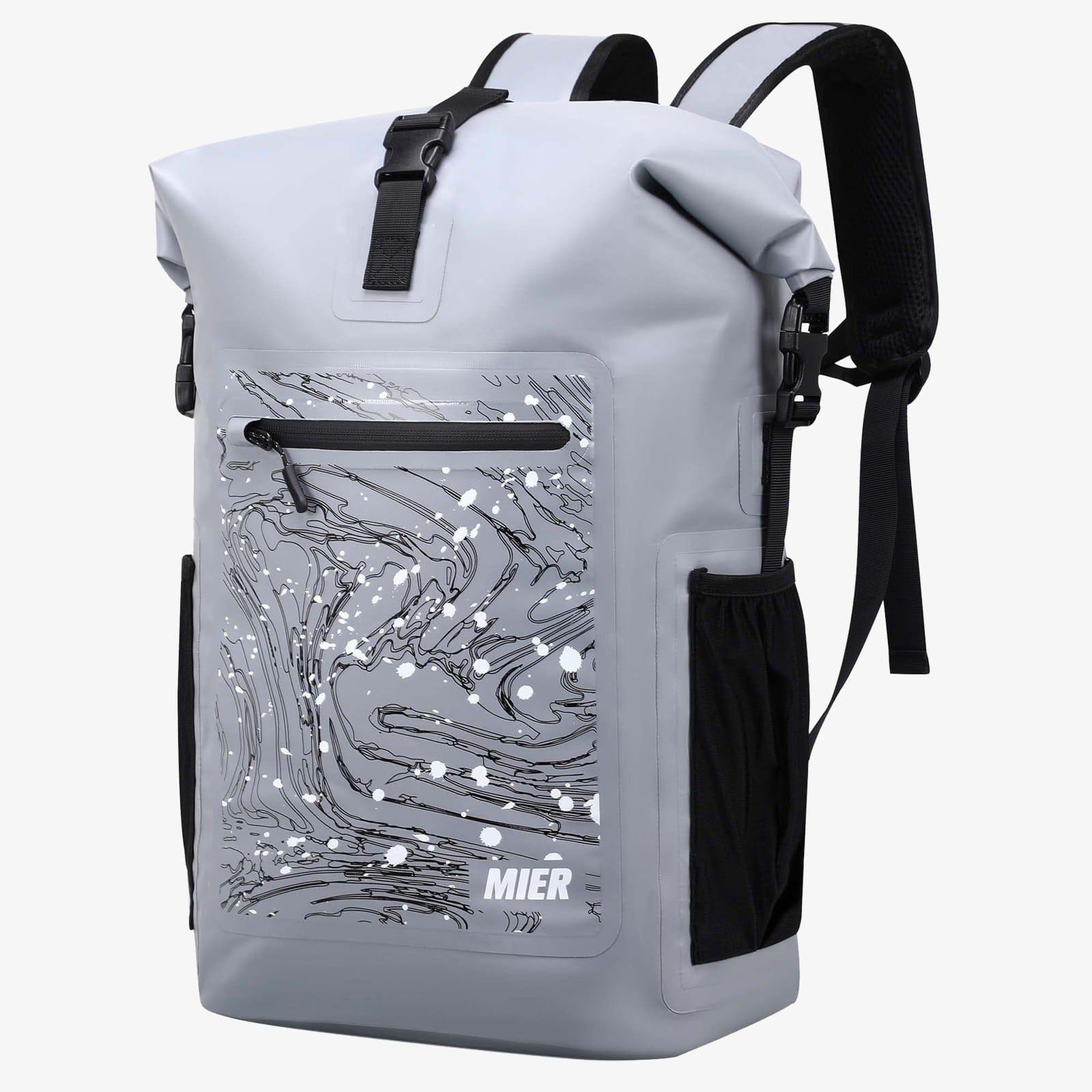 MIER Insulated Lunch Bags with Dual Compartment Wide Open