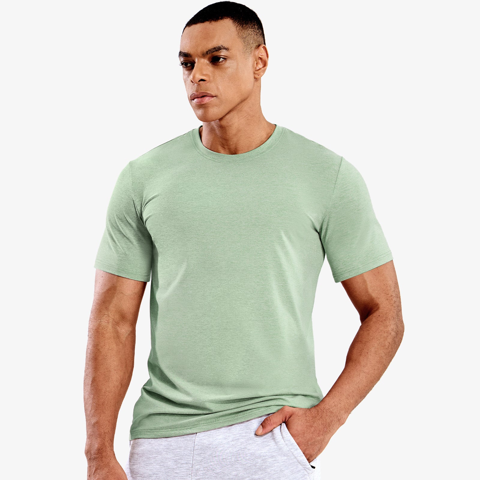 Men's T Shirts Short Sleeve Dry Fit Soft Athletic Tshirt