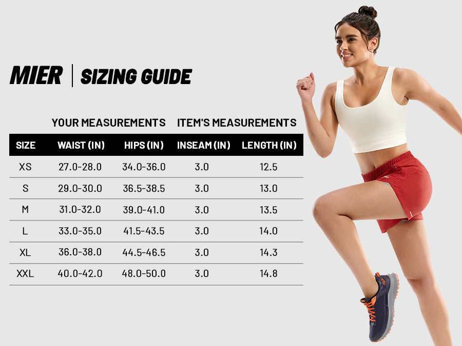 MIER Women’s 3” Running Shorts with Zipper Pockets Women Shorts