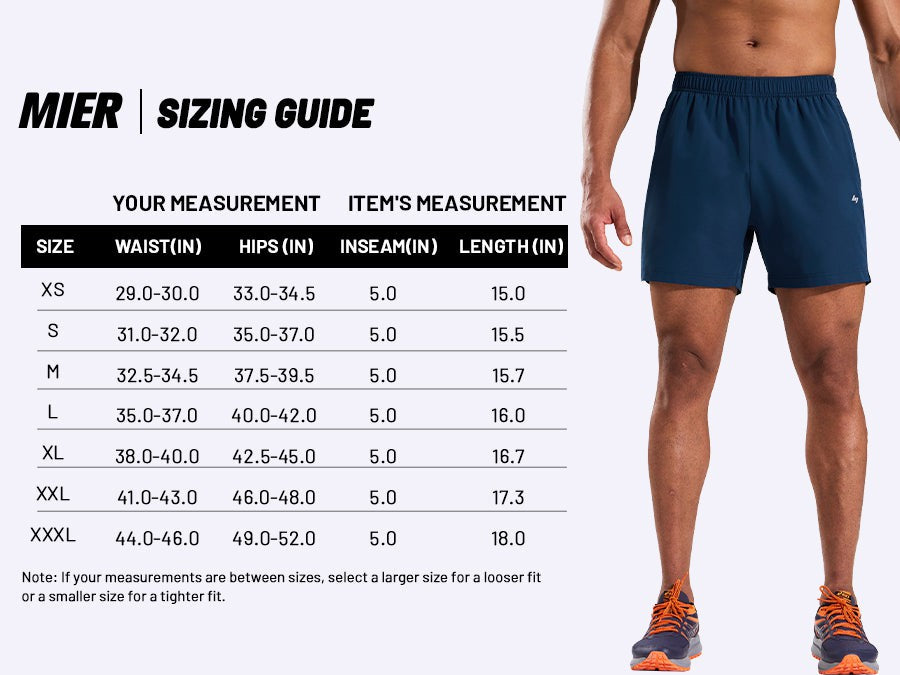 MIER Men’s 5" Athletic Running Shorts Quick Dry Workout Gym Shorts 3 Pockets Men's Shorts