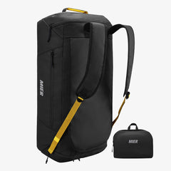 Foldable Travel Duffle Backpack with Shoes Compartment, 60L Backpack Duffel Black MIER