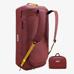 Foldable Travel Duffle Backpack with Shoes Compartment, 60L Backpack Duffel Red MIER