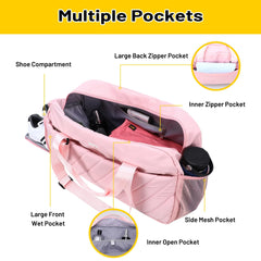 Gym Bag for Women Cute Travel Duffle Bags with Shoes Compartment Gym Duffel Bag MIER