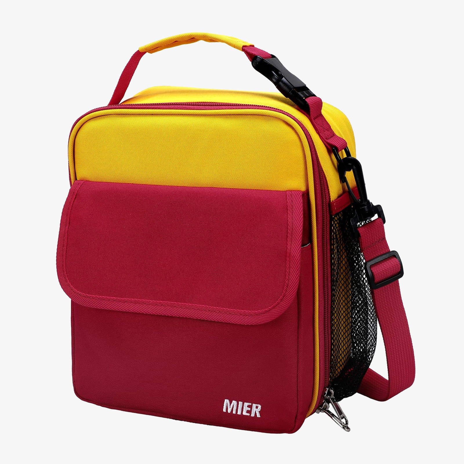 MIER Insulated Lunchbox Bag Totes for Kids, Yellow Red