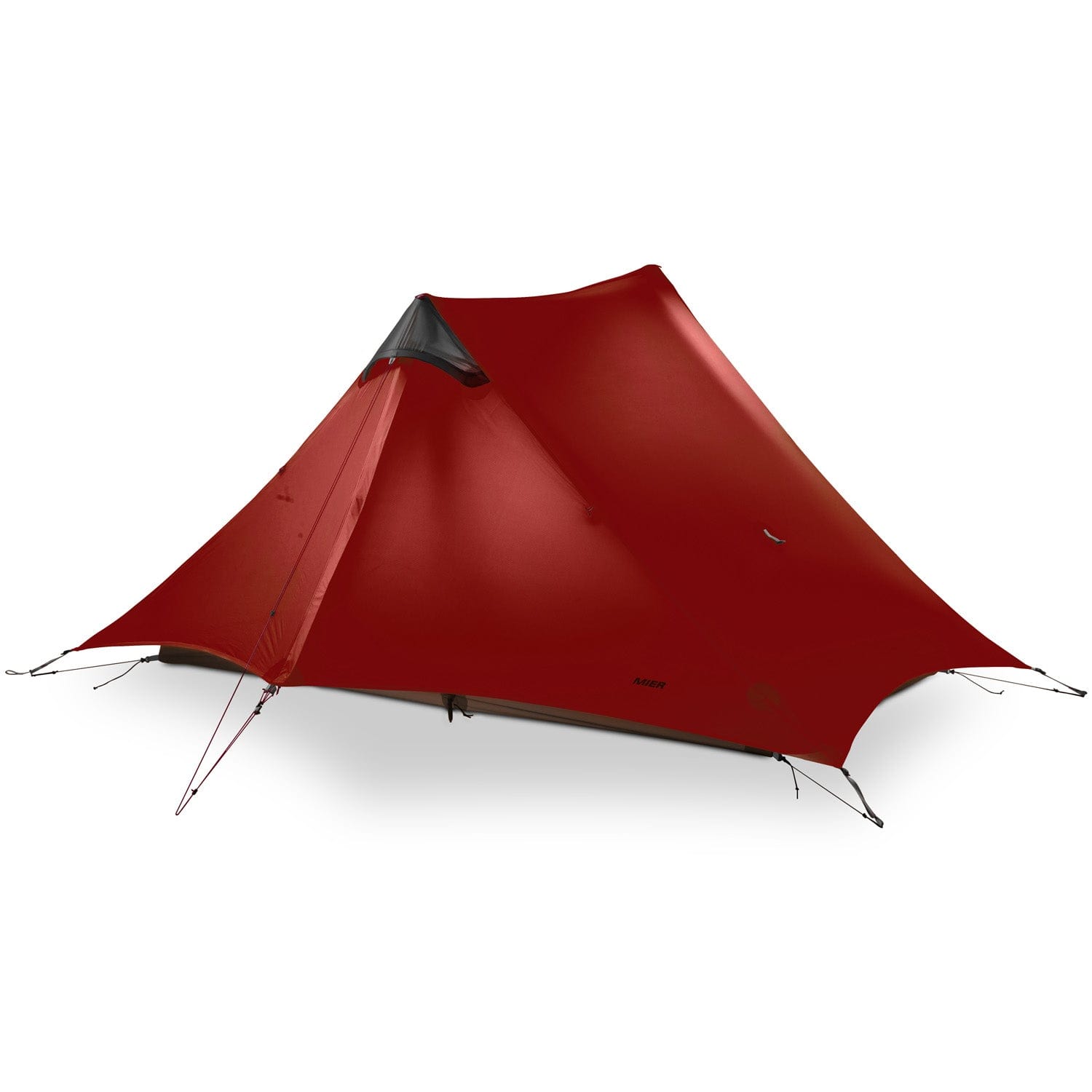 Lanshan 2 Person Ultralight Backpacking Tent Camping Pole Tent Lanshan Tent Darkred / 2-Person MIER