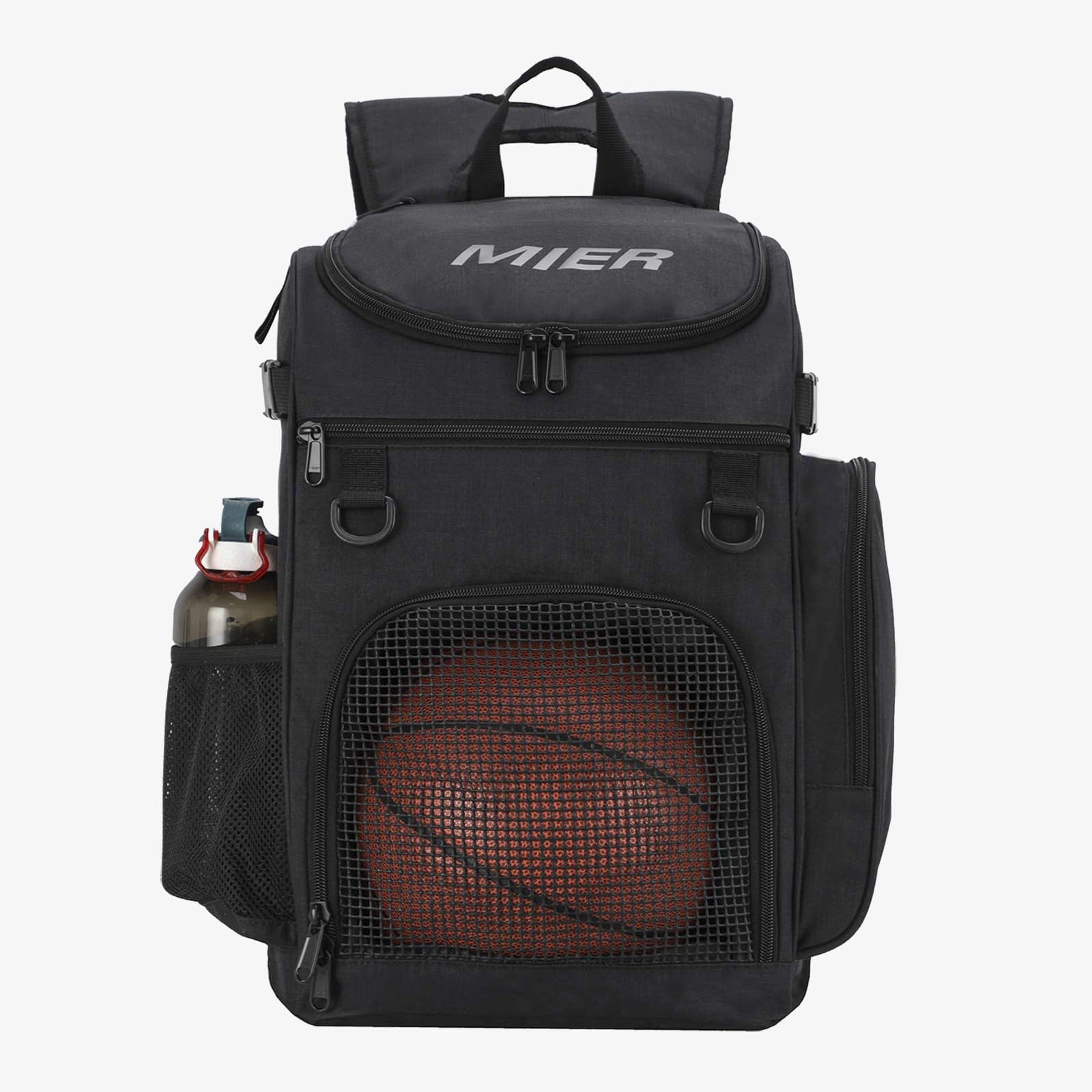 Mochila grande de baloncesto Bolsa deportiva con compartimento para pelotas  - Black / 40L