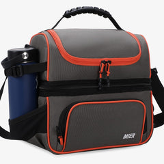 Large Insulated Lunch Bag Cooler Tote Dual Compartment Adult Lunch Bag MIER