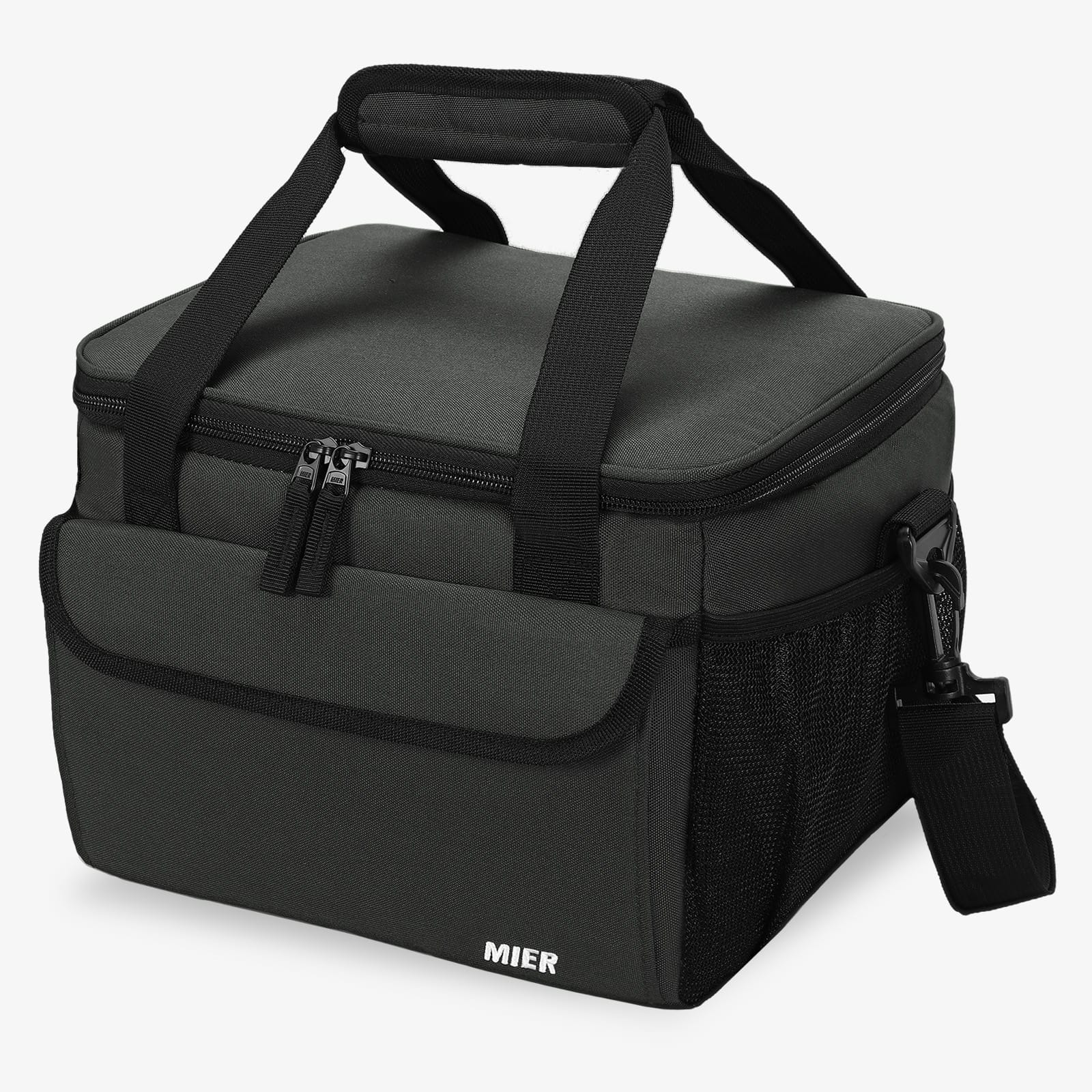 MIER Large Lunch Box for Men Insulated Lunch Bags, Gray