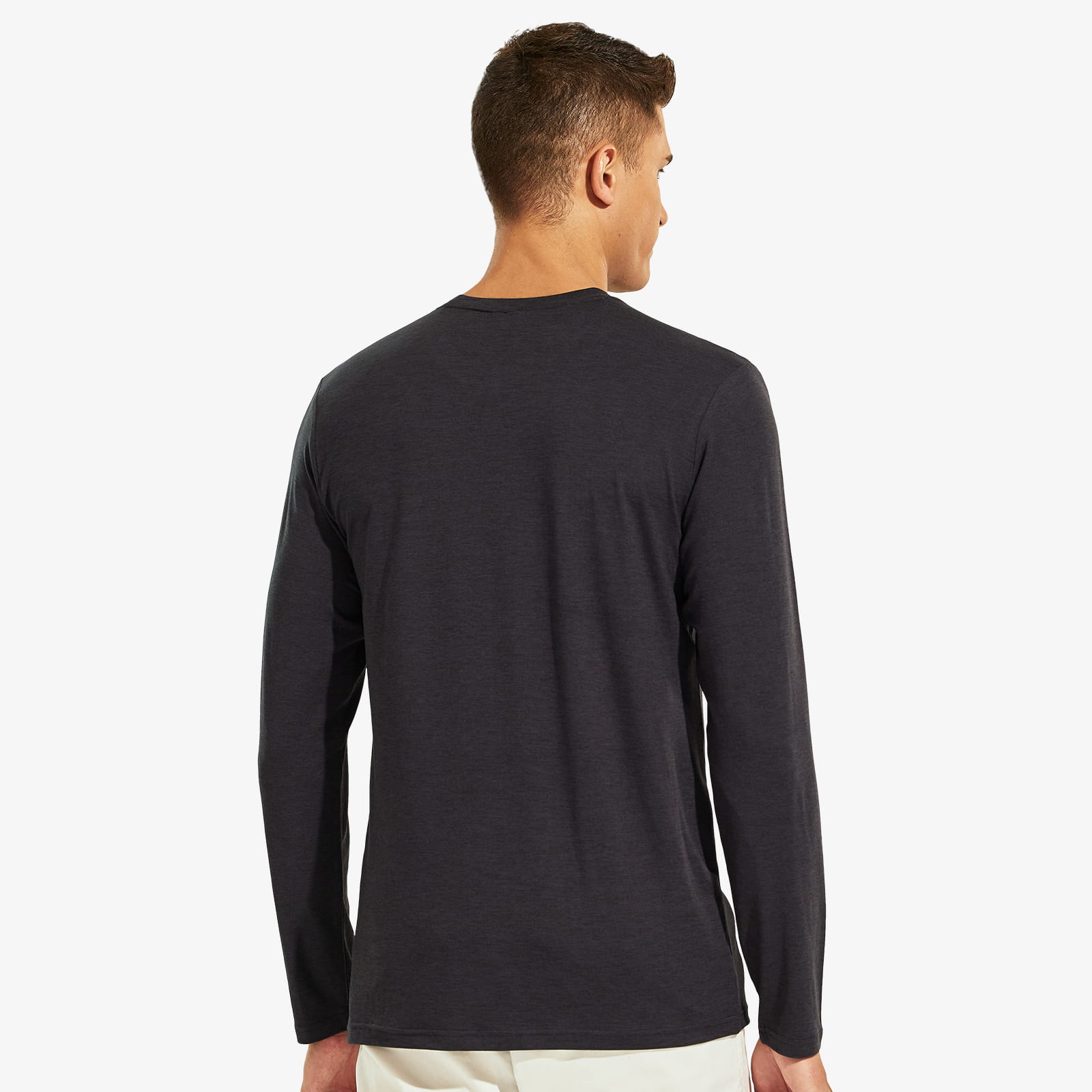 MIER Men’s Buttery Soft Long Sleeve Athletic Crew Neck Tee Men's Shirt