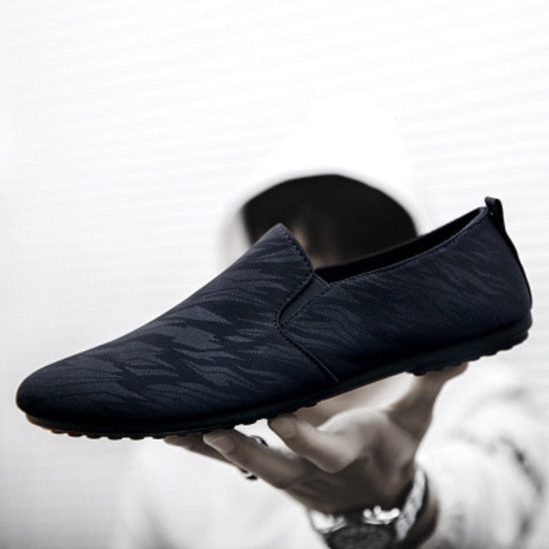 Mens leather canvas shoes top