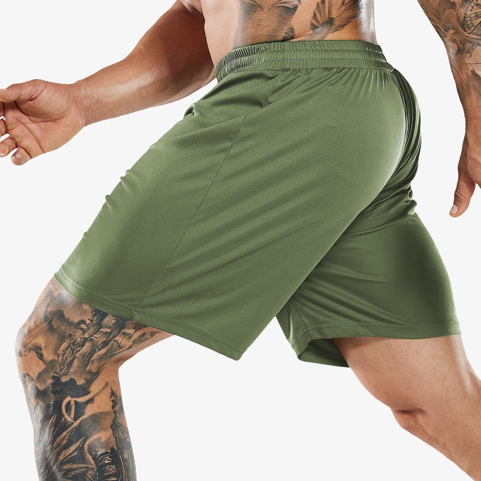 Men Quick-Dry Athletic Running Shorts without Pockets Men's Shorts MIER