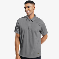 Men Quick Dry Polo Shirt Collared Golf Casual Shirts Men Polo Grey / S MIER