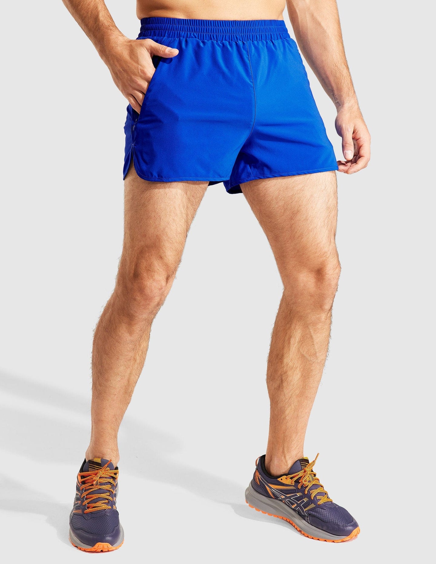 MIER Men‘s 3 Inch Marathon Running Shorts with Liner Men's Shorts Royal Blue / S