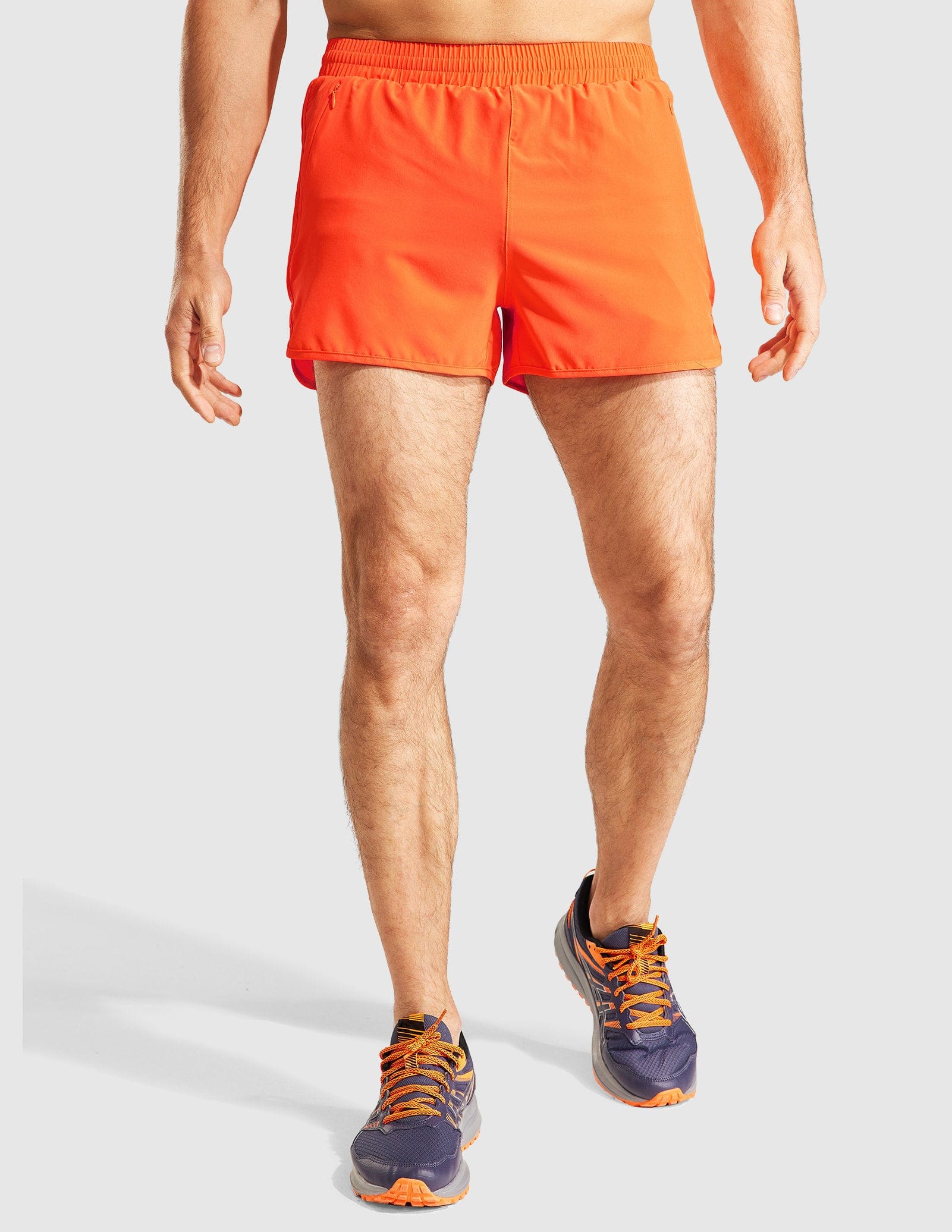 MIER Men‘s 3 Inch Marathon Running Shorts with Liner Men's Shorts Orange / S