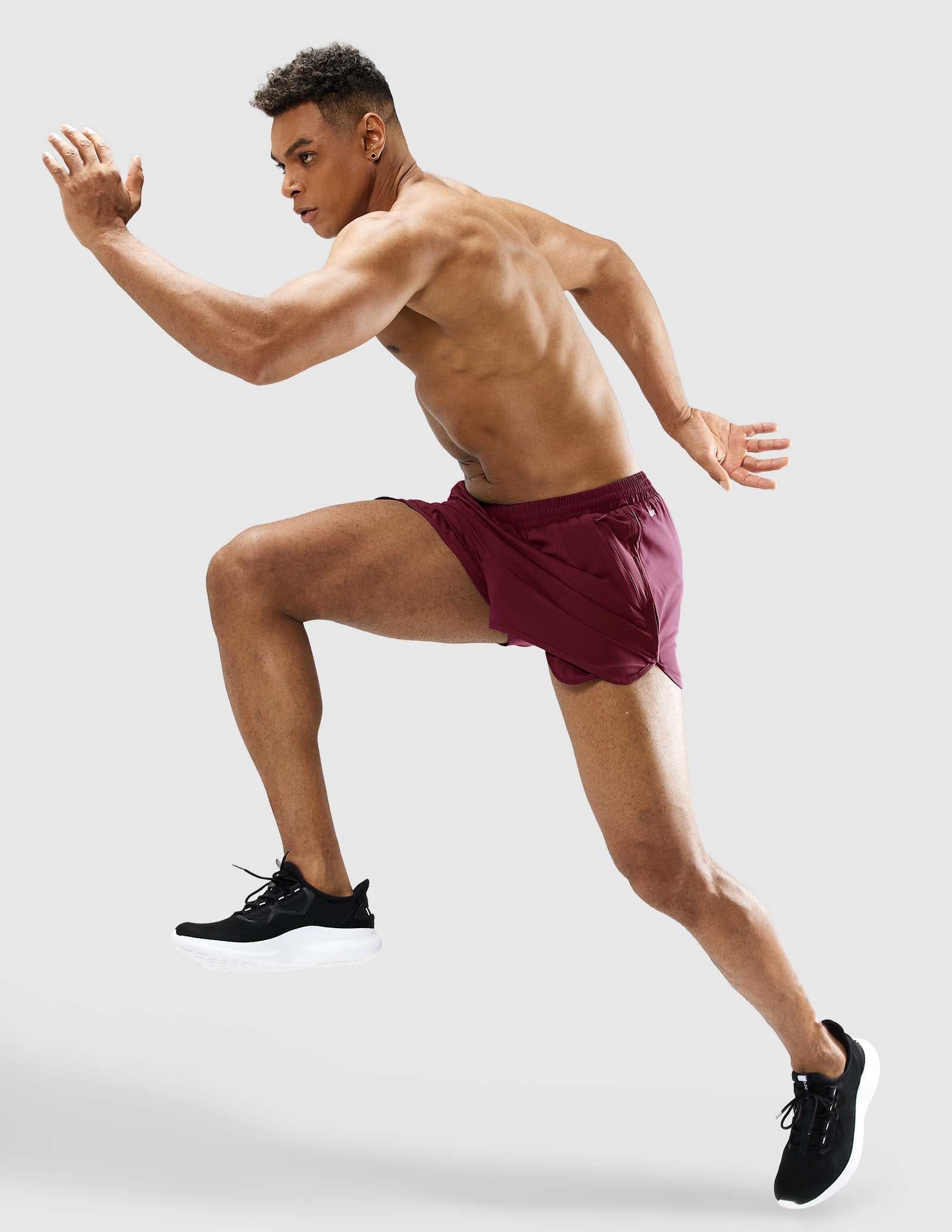 MIER Men‘s 3 Inch Marathon Running Shorts with Liner Men's Shorts