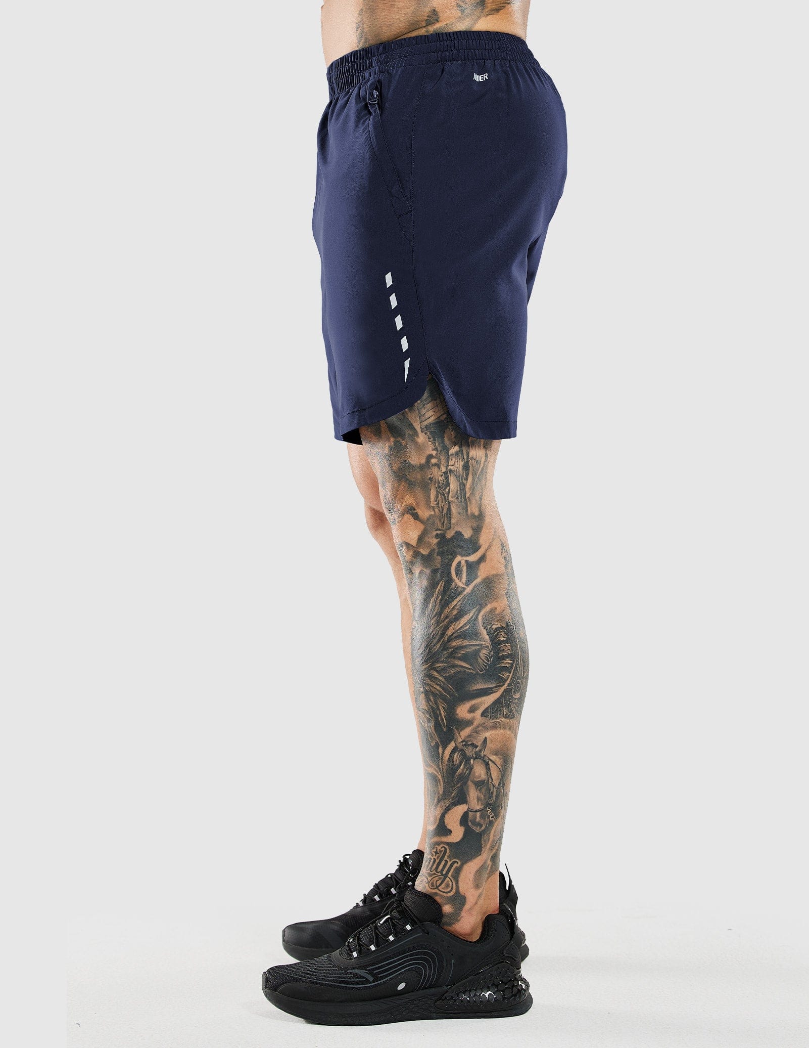 MIER Men's 7 Inch Quick Dry Running Shorts with Zipper Pockets Men's Shorts