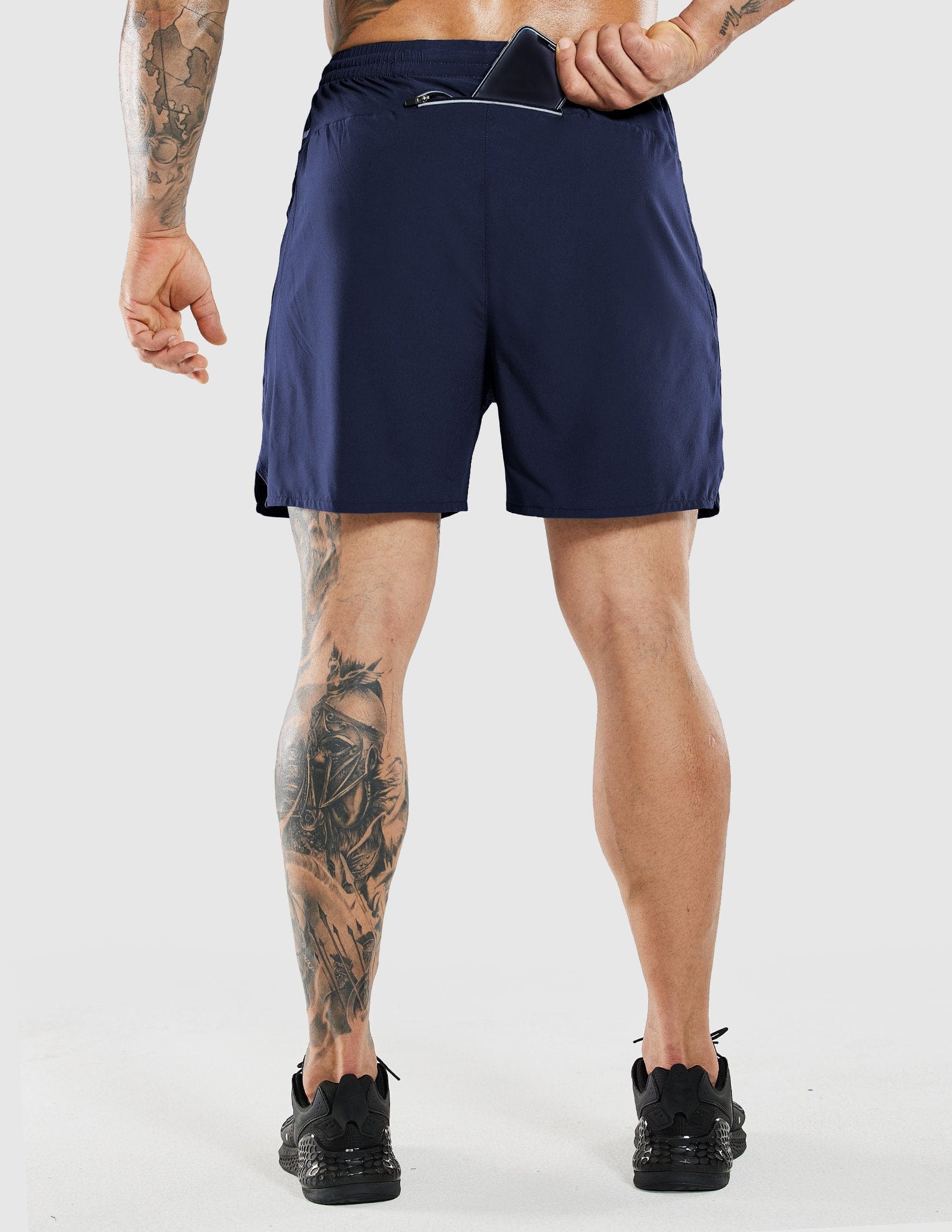 Men's 7 Inch Running Shorts Quick Dry with Zipper Pockets Men's Shorts MIER