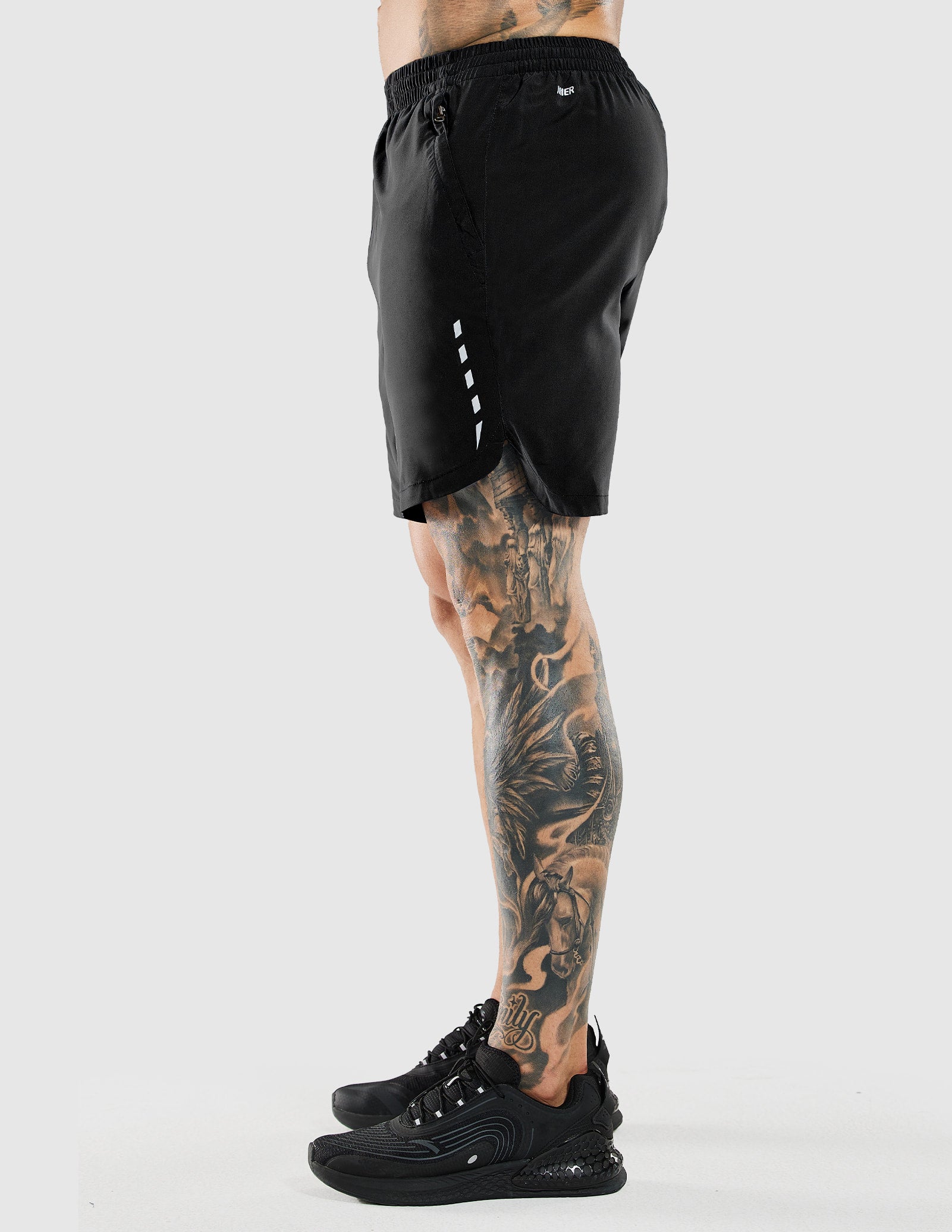 MIER Men's 7 Inch Quick Dry Running Shorts with Zipper Pockets Men's Shorts