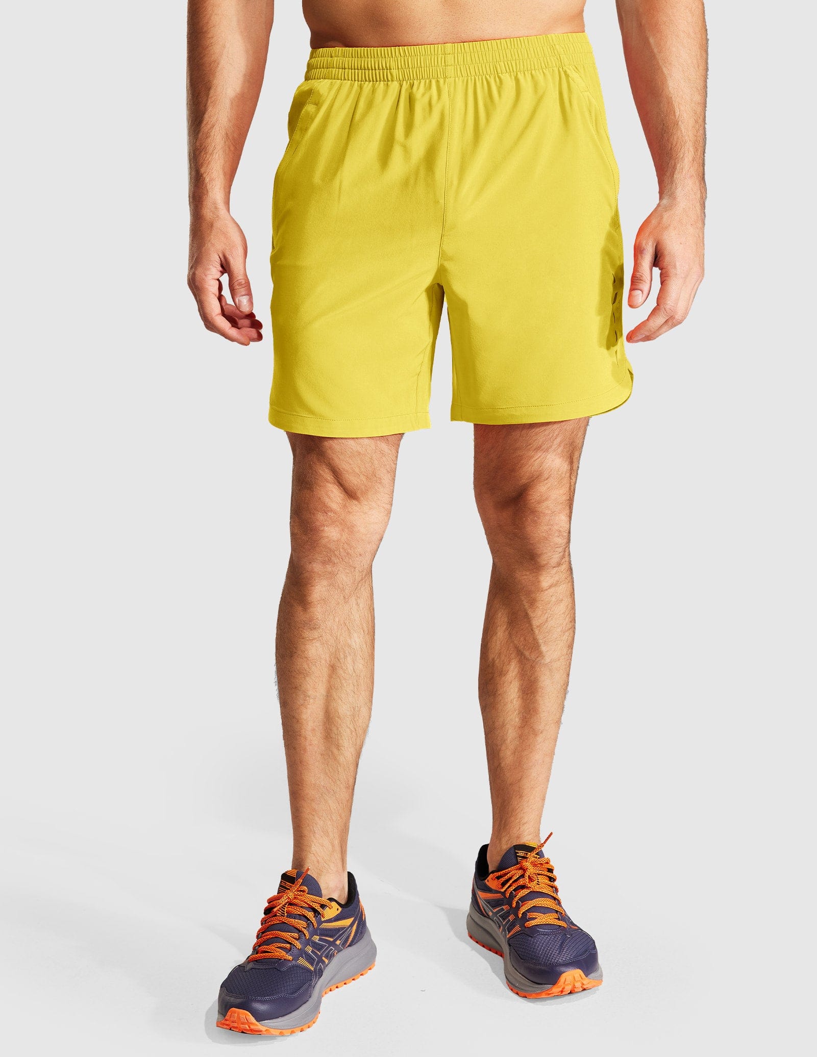 MIER Men's 7 Inch Quick Dry Running Shorts with Zipper Pockets Men's Shorts
