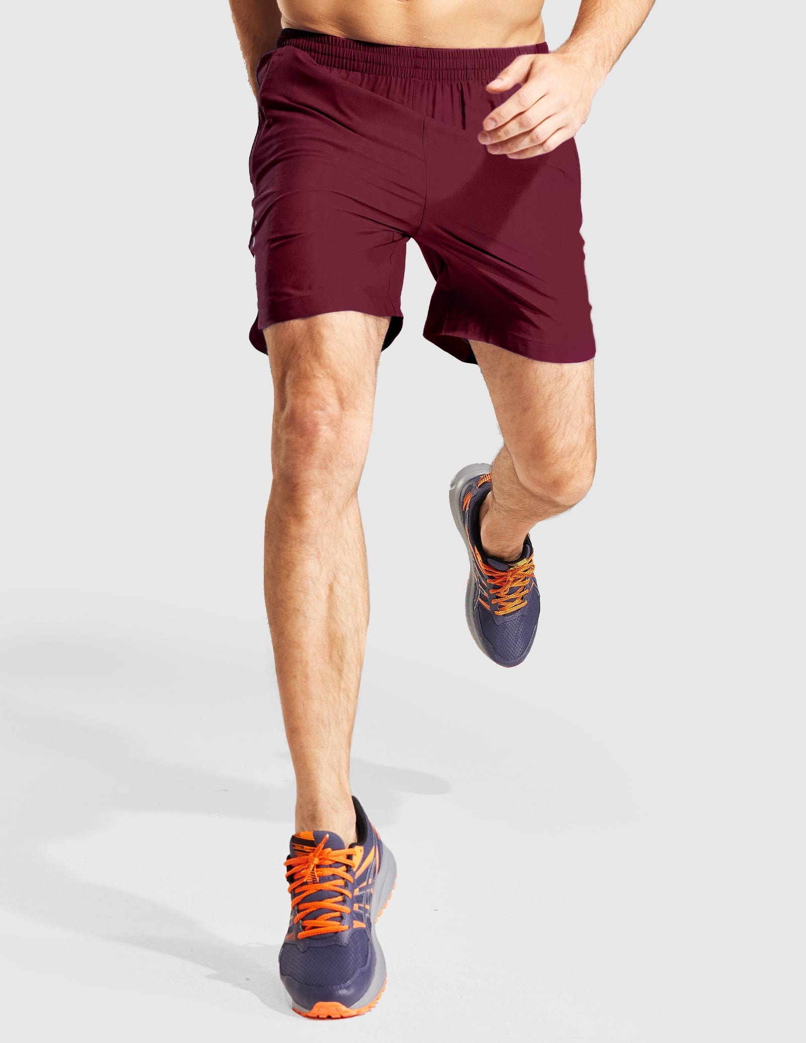 MIER Men's 7 Inch Quick Dry Running Shorts with Zipper Pockets Men's Shorts