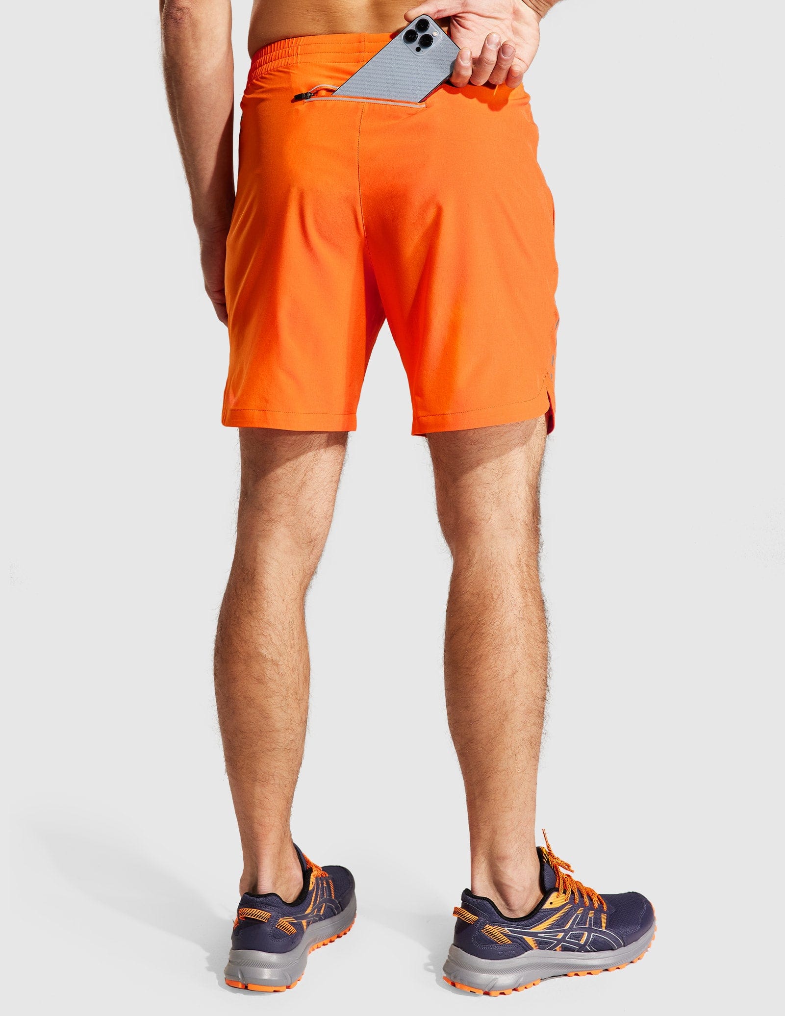 MIER Men's 7 Inch Quick Dry Running Shorts with Zipper Pockets Men's Shorts