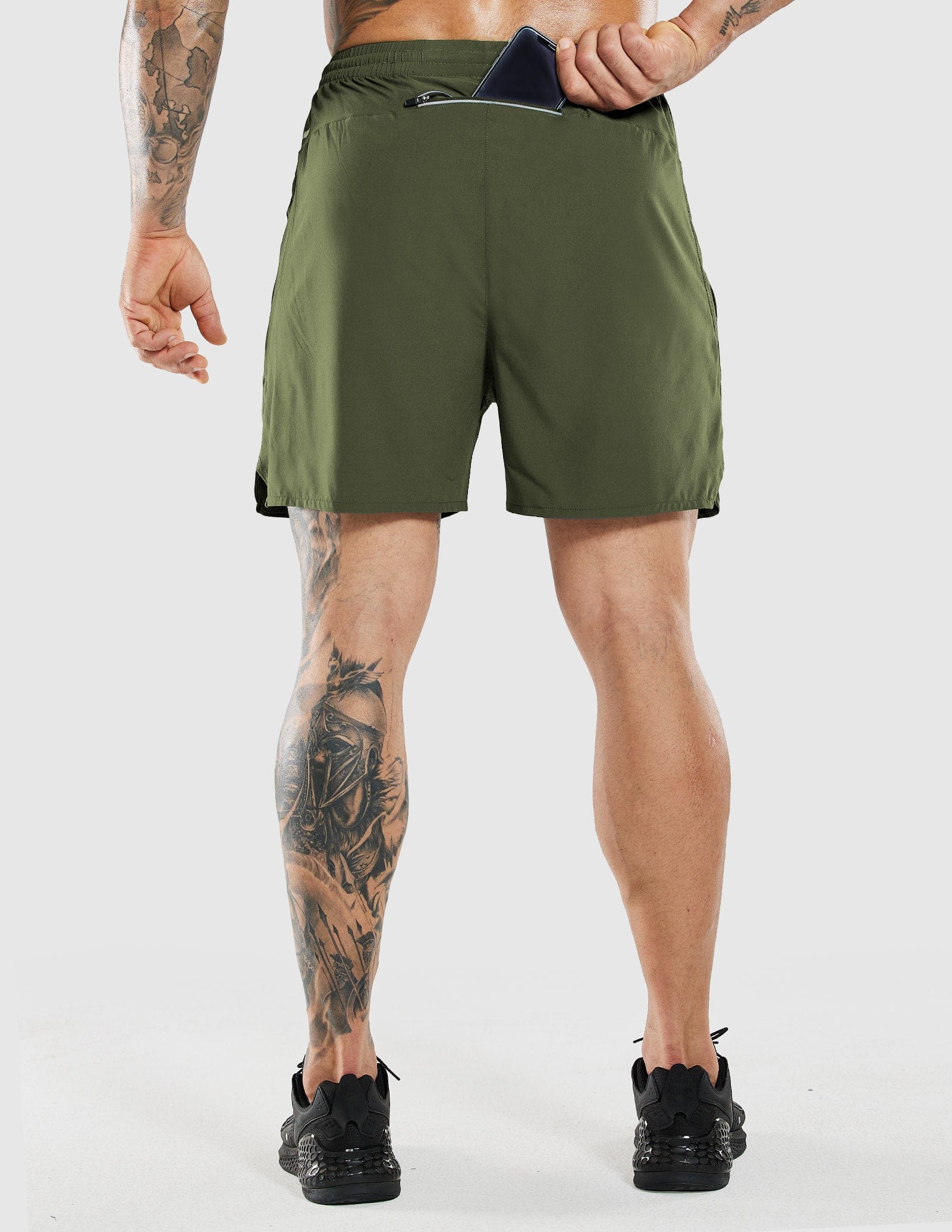MIER Men's 7 Inch Quick Dry Running Shorts with Zipper Pockets Men's Shorts