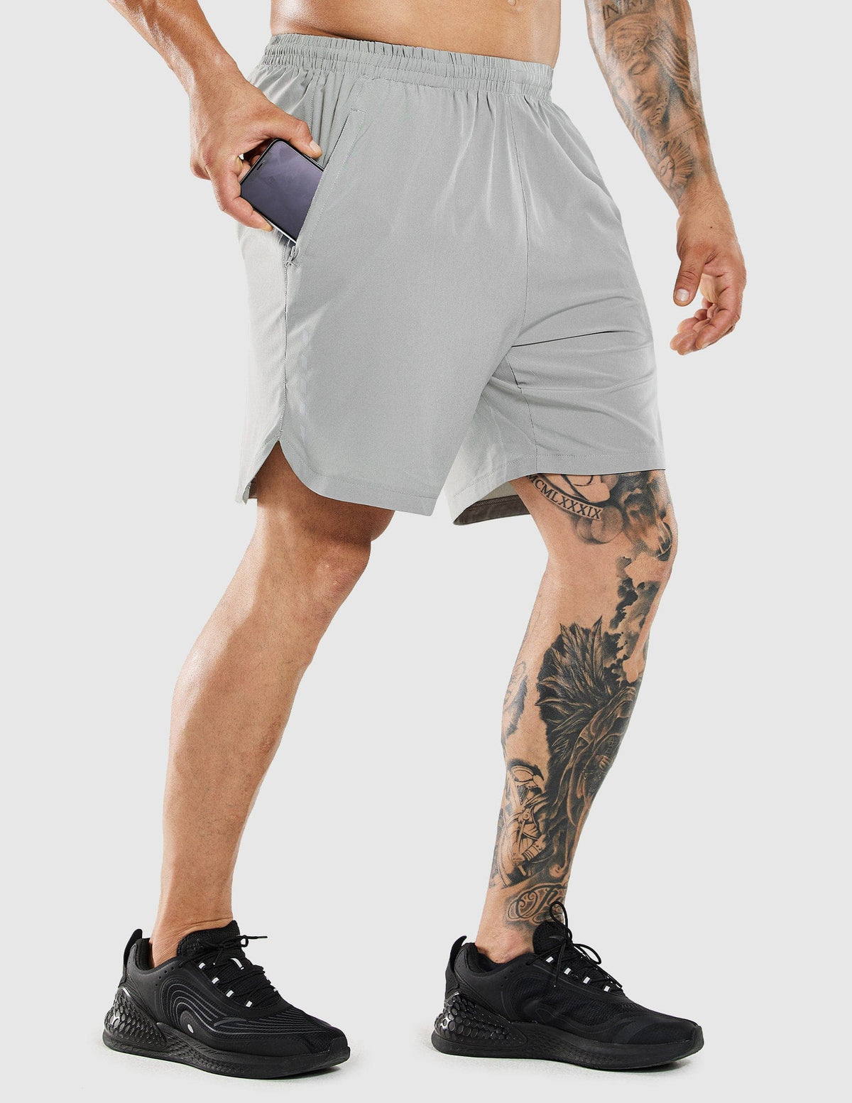 MIER Men's 7 Inch Quick Dry Running Shorts with Zipper Pockets Men's Shorts