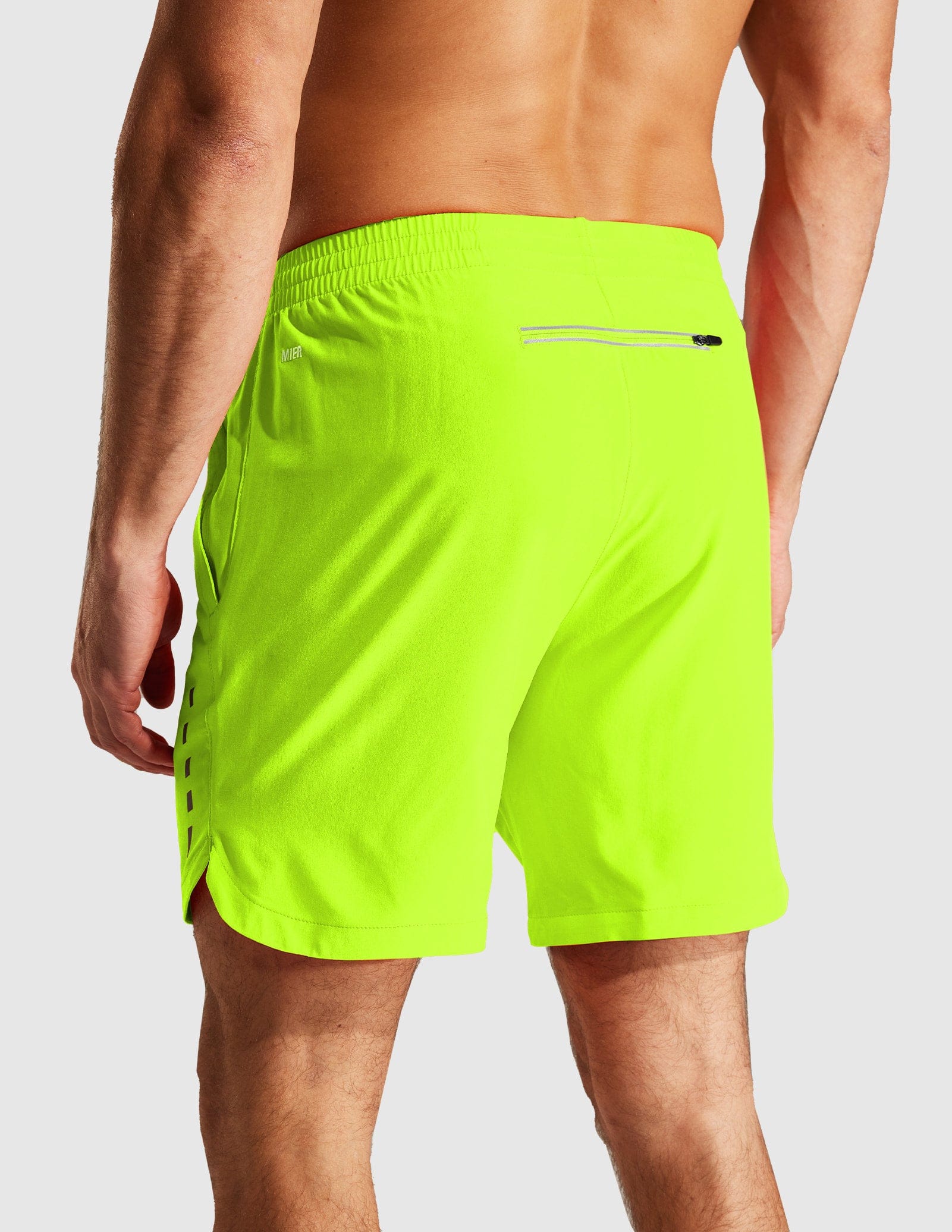 MIER Men's 7 Inch Quick Dry Running Shorts with Zipper Pockets Men's Shorts