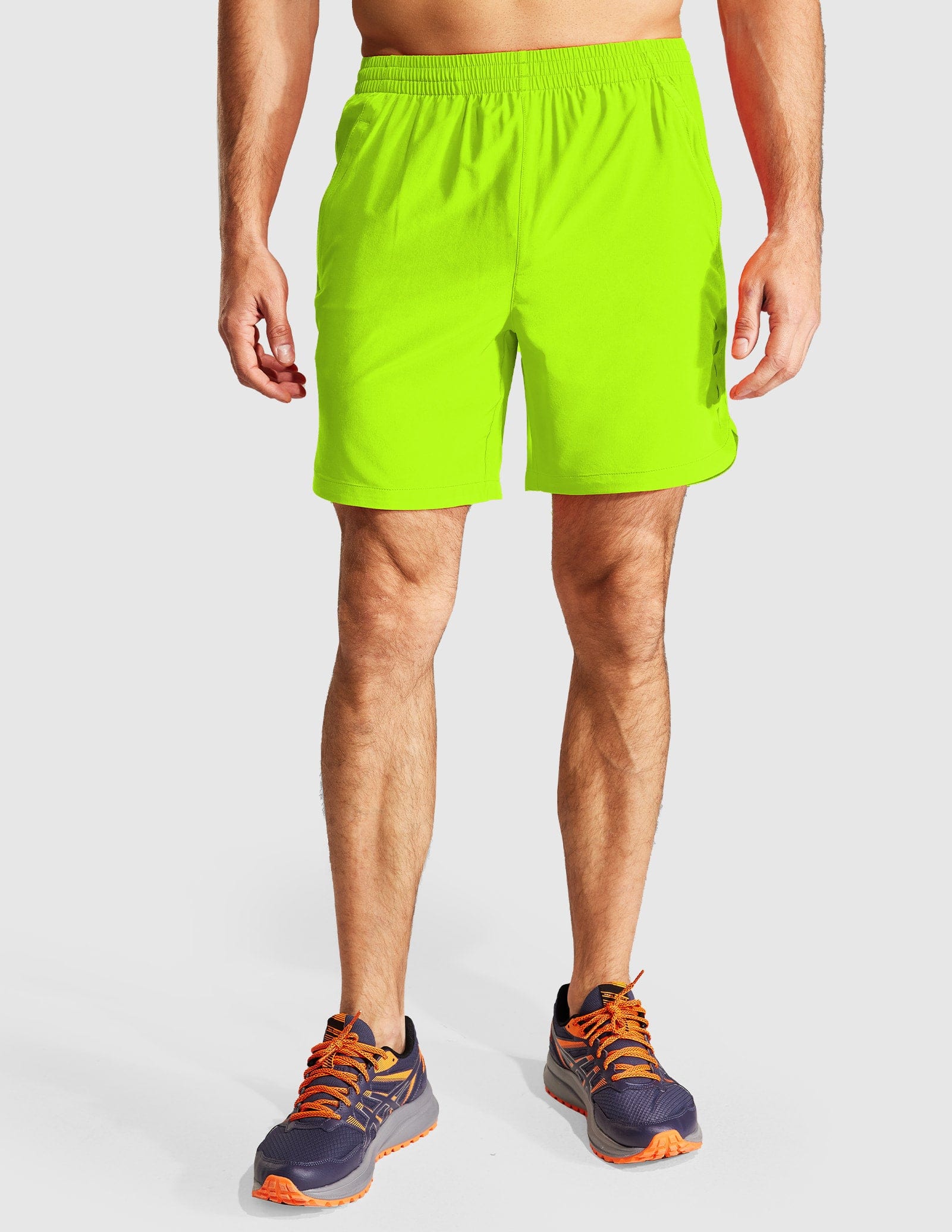 MIER Men's 7 Inch Quick Dry Running Shorts with Zipper Pockets Men's Shorts