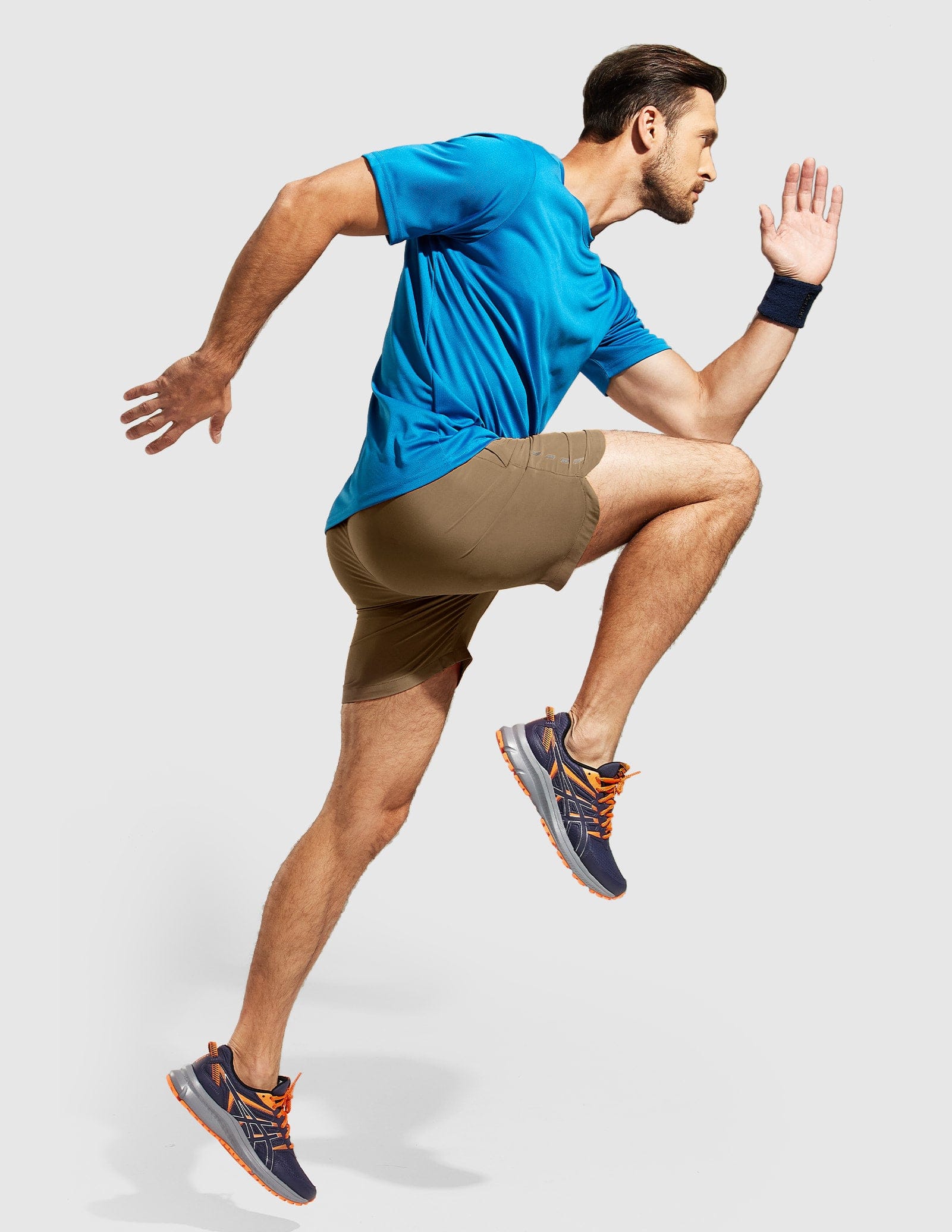MIER Men's 7 Inch Quick Dry Running Shorts with Zipper Pockets Men's Shorts