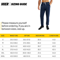 Men's Cotton Joggers Athletic Sweatpants with Pockets Men Train Pants MIER