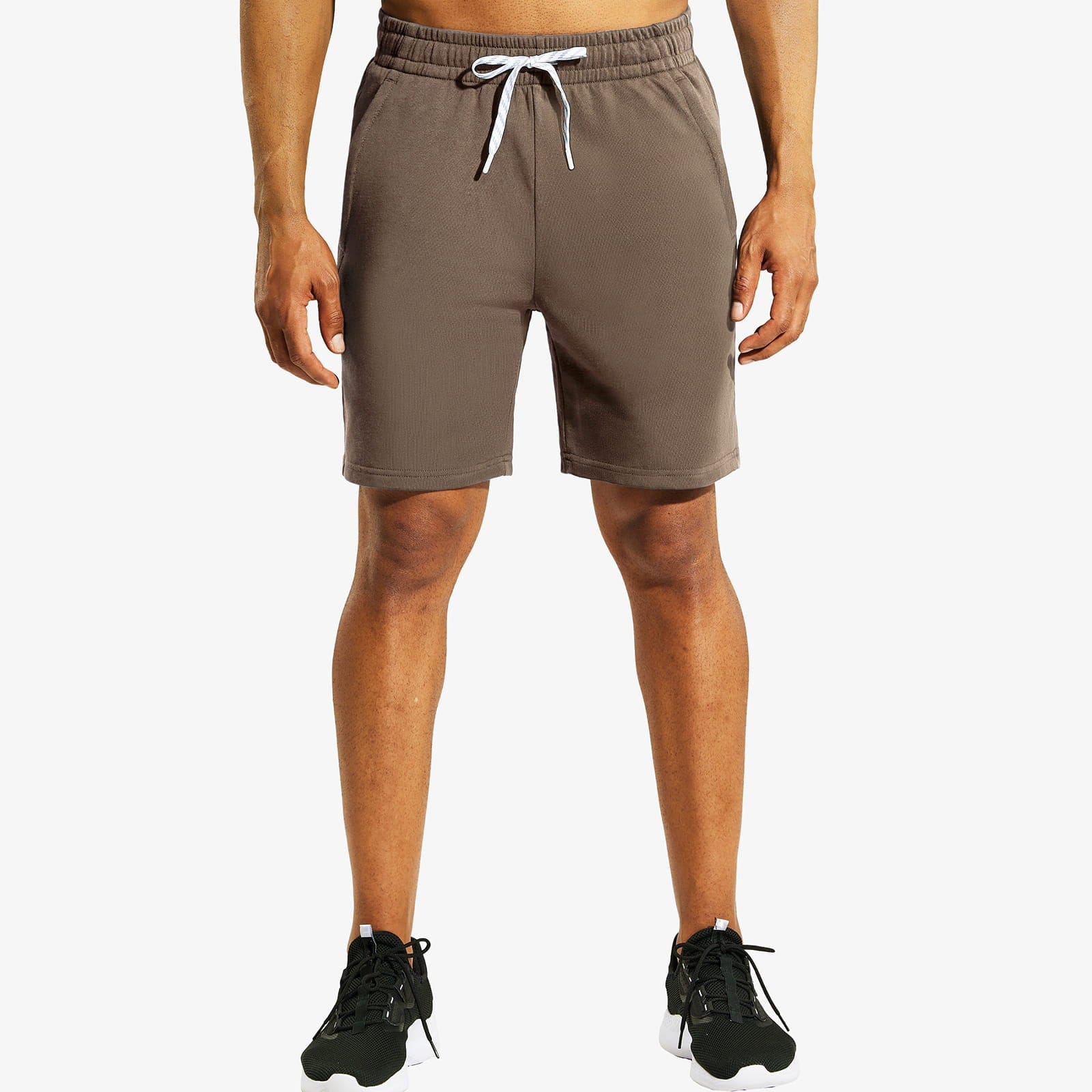 MIER Men's Cotton Sweat Shorts 7 Inch Lounge Jersey Shorts