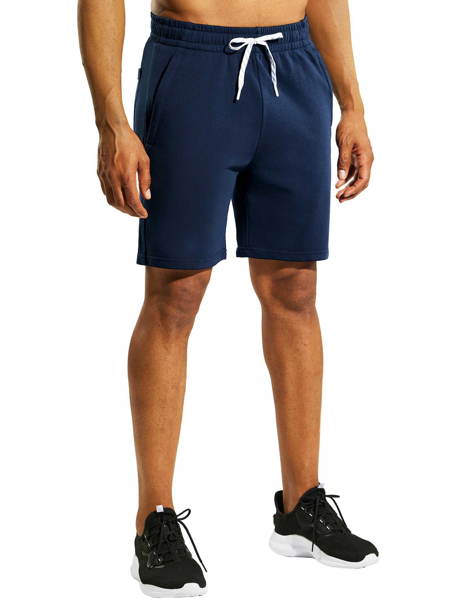 Short Homme Sport Coton Short Short en Stretch Homme Homme avec Poches  Homme Fitness Short Sport Décontracté Pantalon