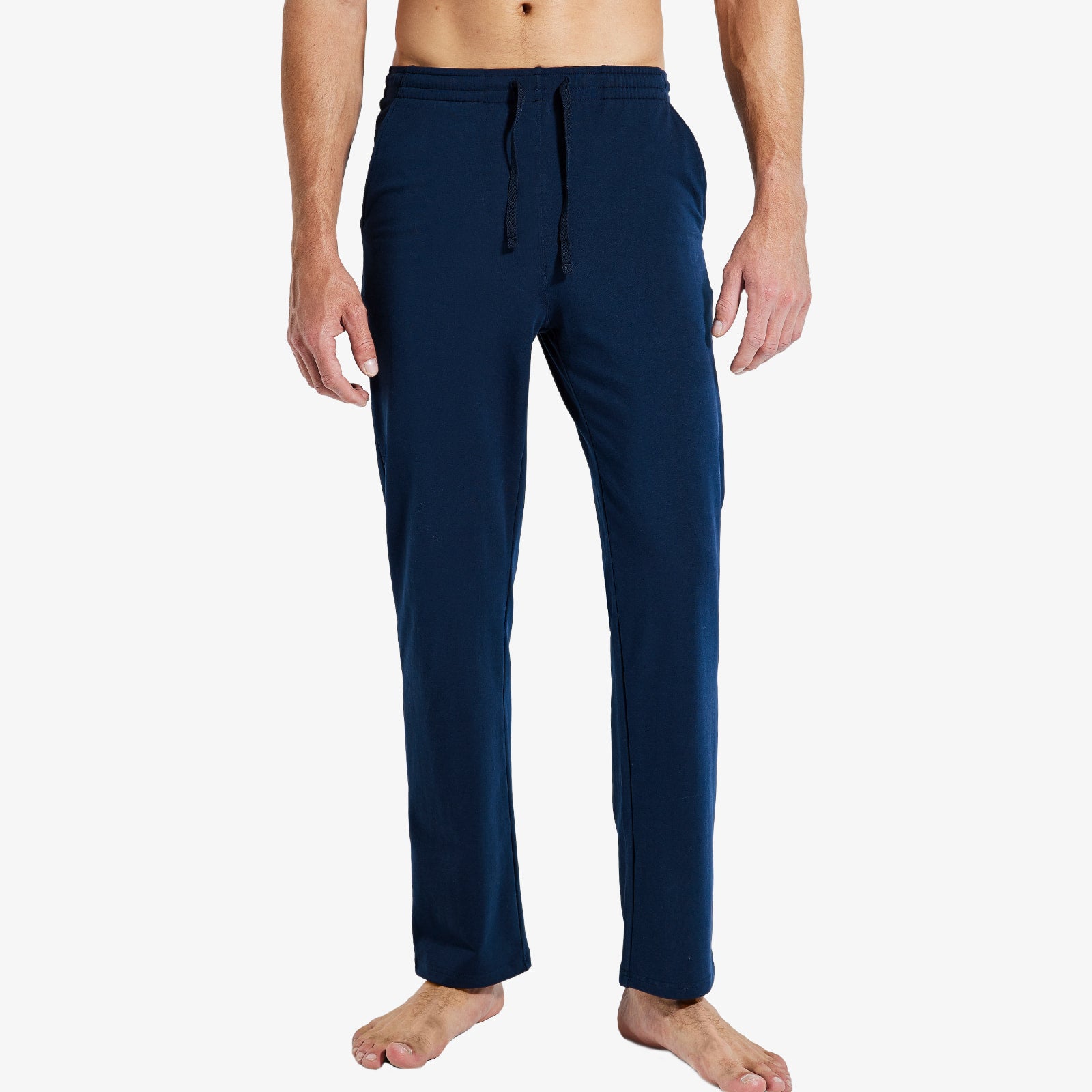 Men's Cotton Sweatpants with Pockets Lightweight Sports Knit Pants Men Train Pants Navy / S MIER