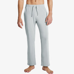 Men's Cotton Sweatpants with Pockets Lightweight Sports Knit Pants Men Train Pants Pale Grey / S MIER