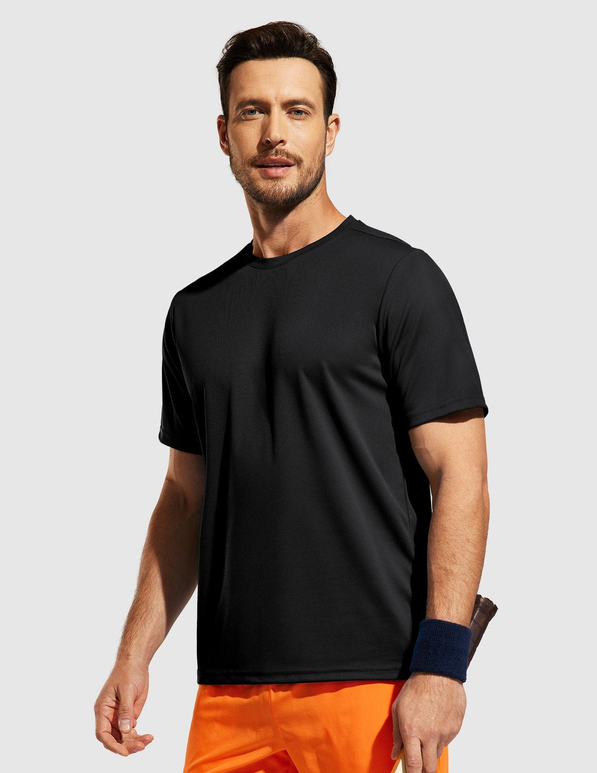 MIER Men's Dry Fit Sports T Shirts Quick Dry Lightweight and Moisture Wicking Men's T-Shirts Black / S