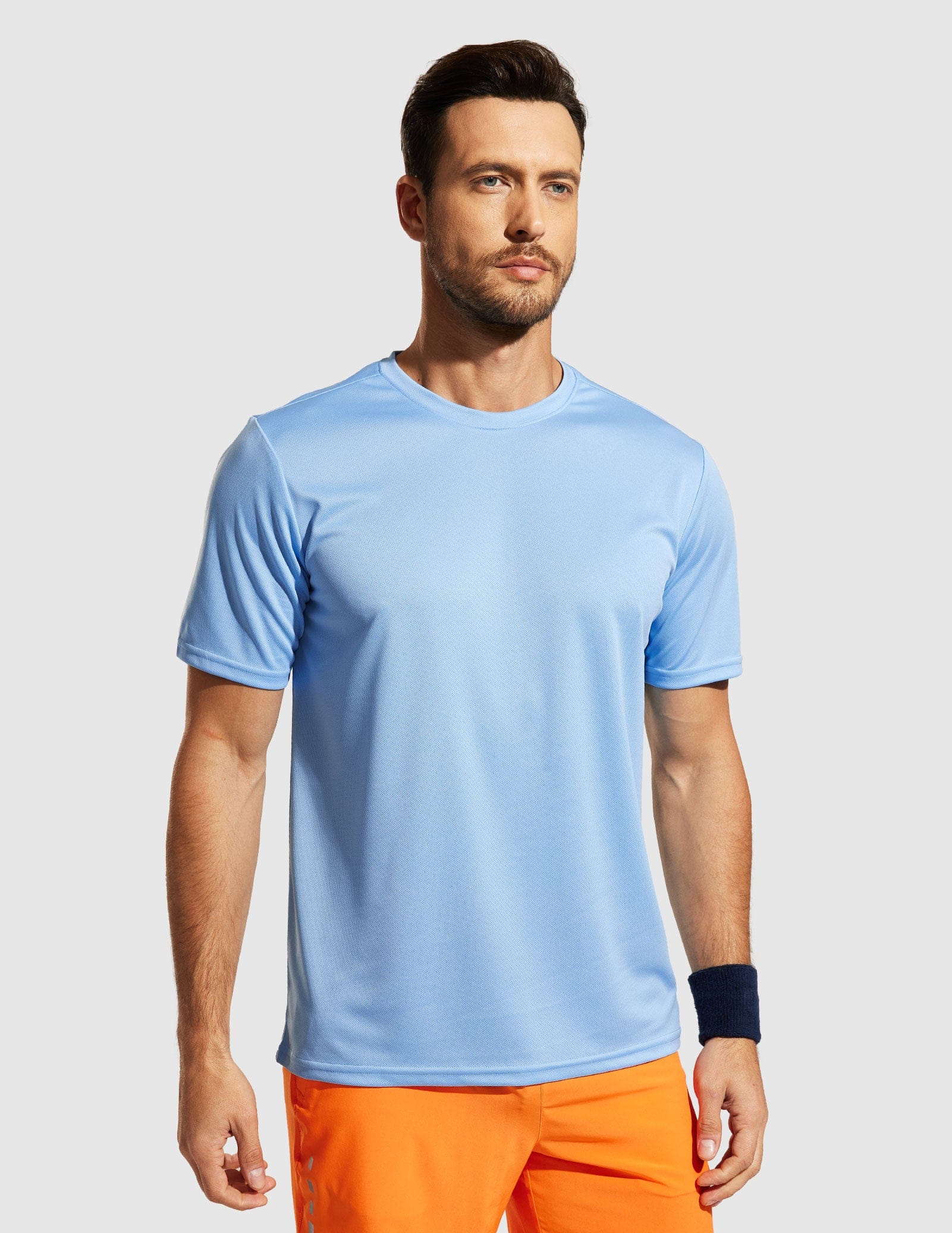 MIER Men's Dry Fit Sports T Shirts Quick Dry Lightweight and Moisture Wicking Men's T-Shirts Blue / S