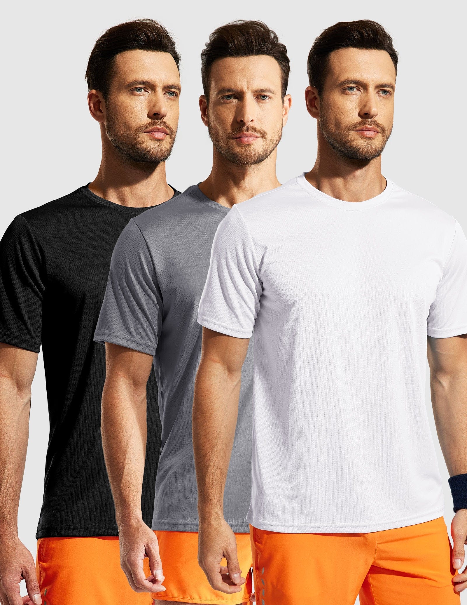 MIER Men's Dry Fit Sports T Shirts Quick Dry Lightweight and Moisture Wicking Men's T-Shirts