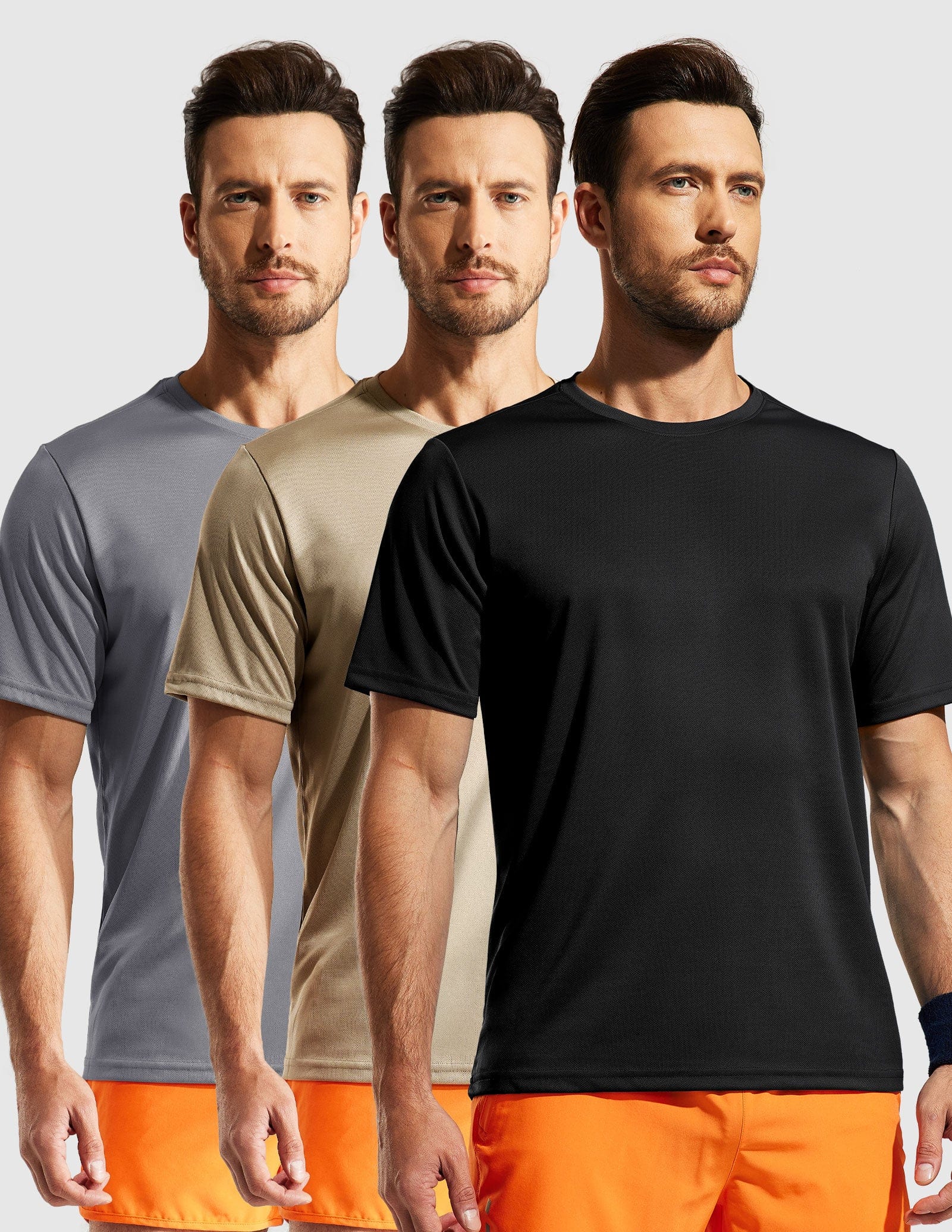 MIER Men's Dry Fit Sports T Shirts Quick Dry Lightweight and Moisture Wicking Men's T-Shirts