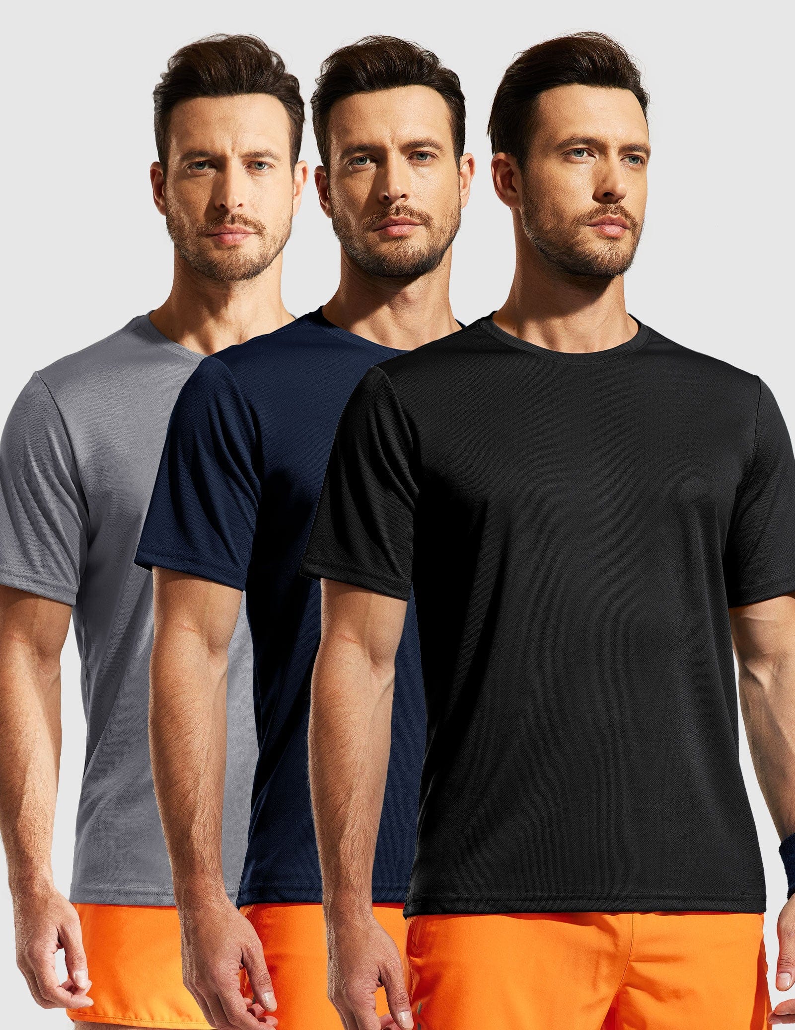 MIER Men's Dry Fit Sports T Shirts Quick Dry Lightweight and Moisture Wicking Men's T-Shirts