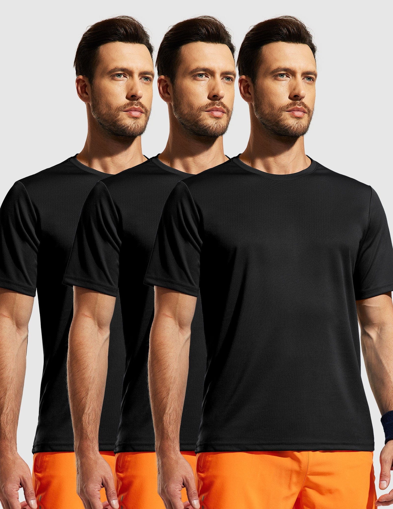 MIER Men's Dry Fit Sports T Shirts Quick Dry Lightweight and Moisture Wicking Men's T-Shirts
