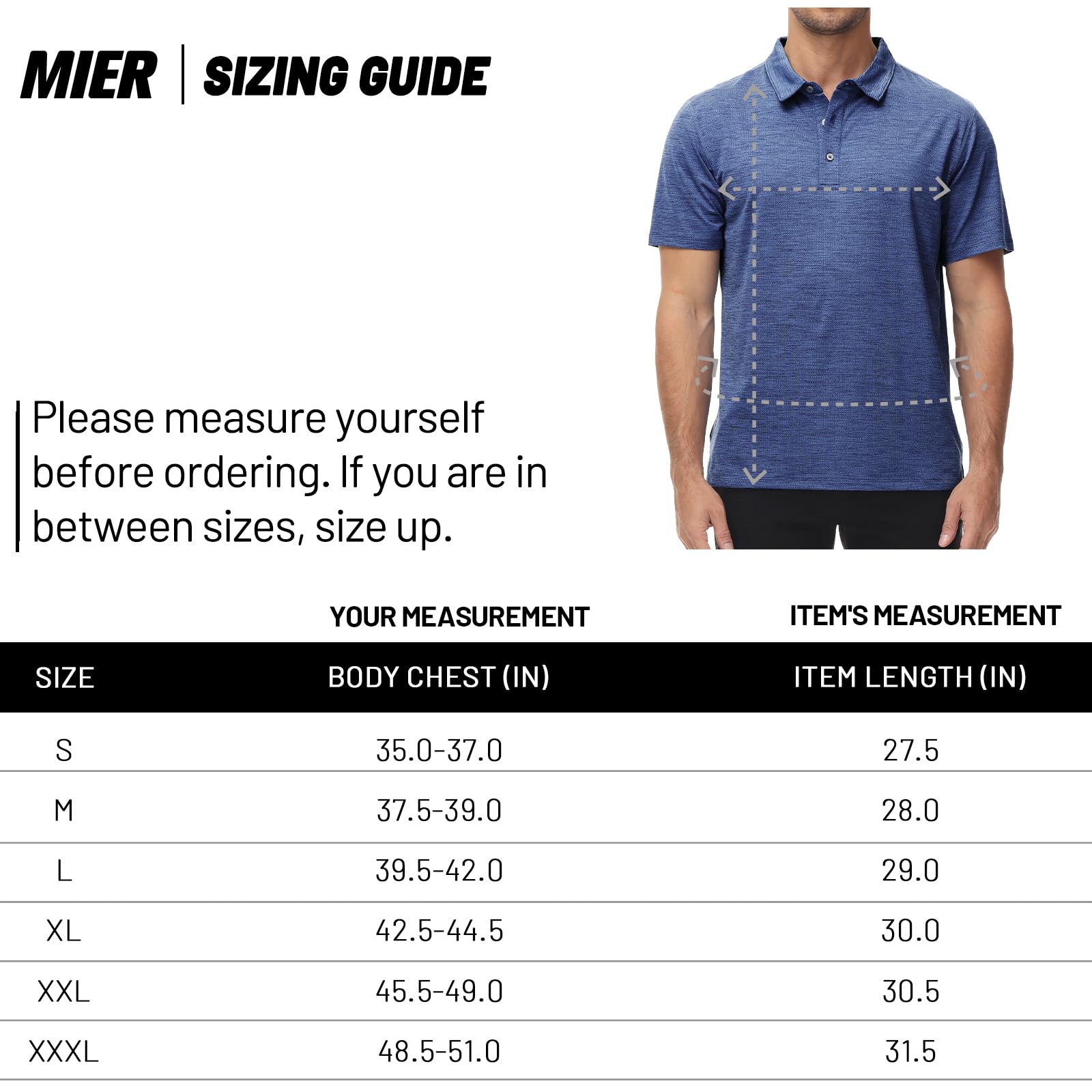 Men's Golf Dry Fit Polo Shirts Athletic Collared Shirt Men Polo MIER