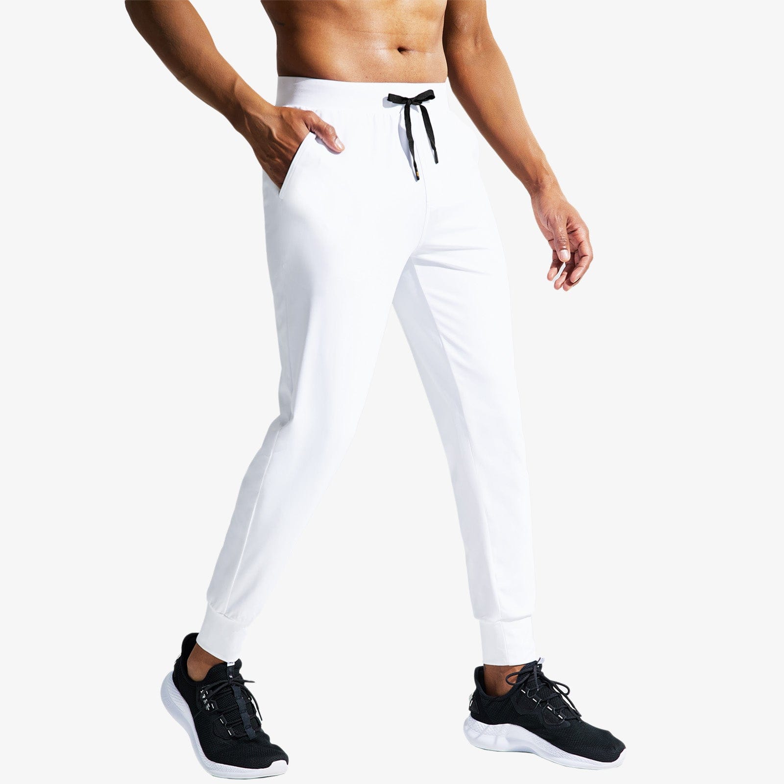 MIER Men's Jogger Sweatpants Nylon Stretch Athletic Pants