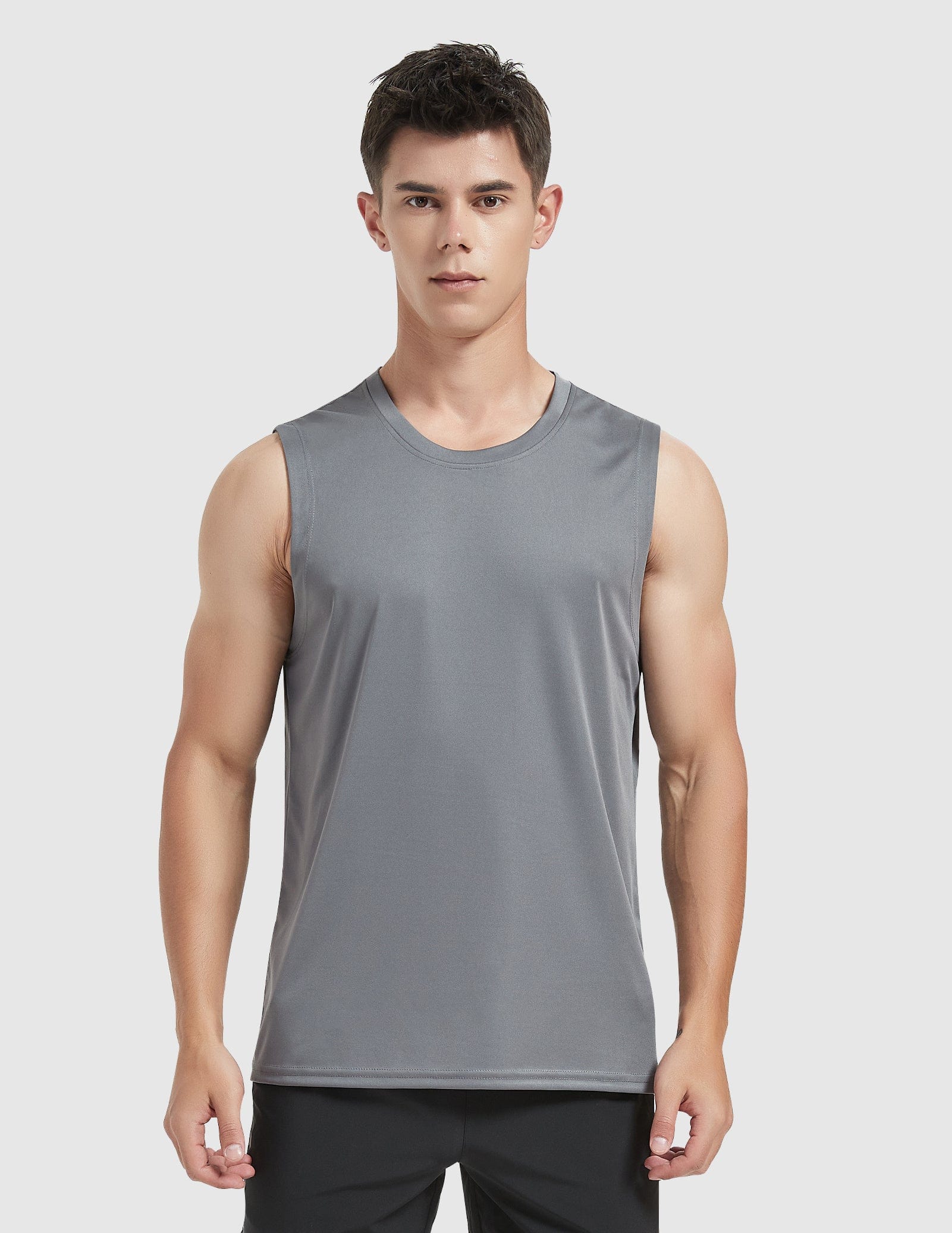 Men's Lightweight UPF 50+ Sun Shirts Quick Dry Tank Tops Men's Tank Top Dark Gray / S MIER