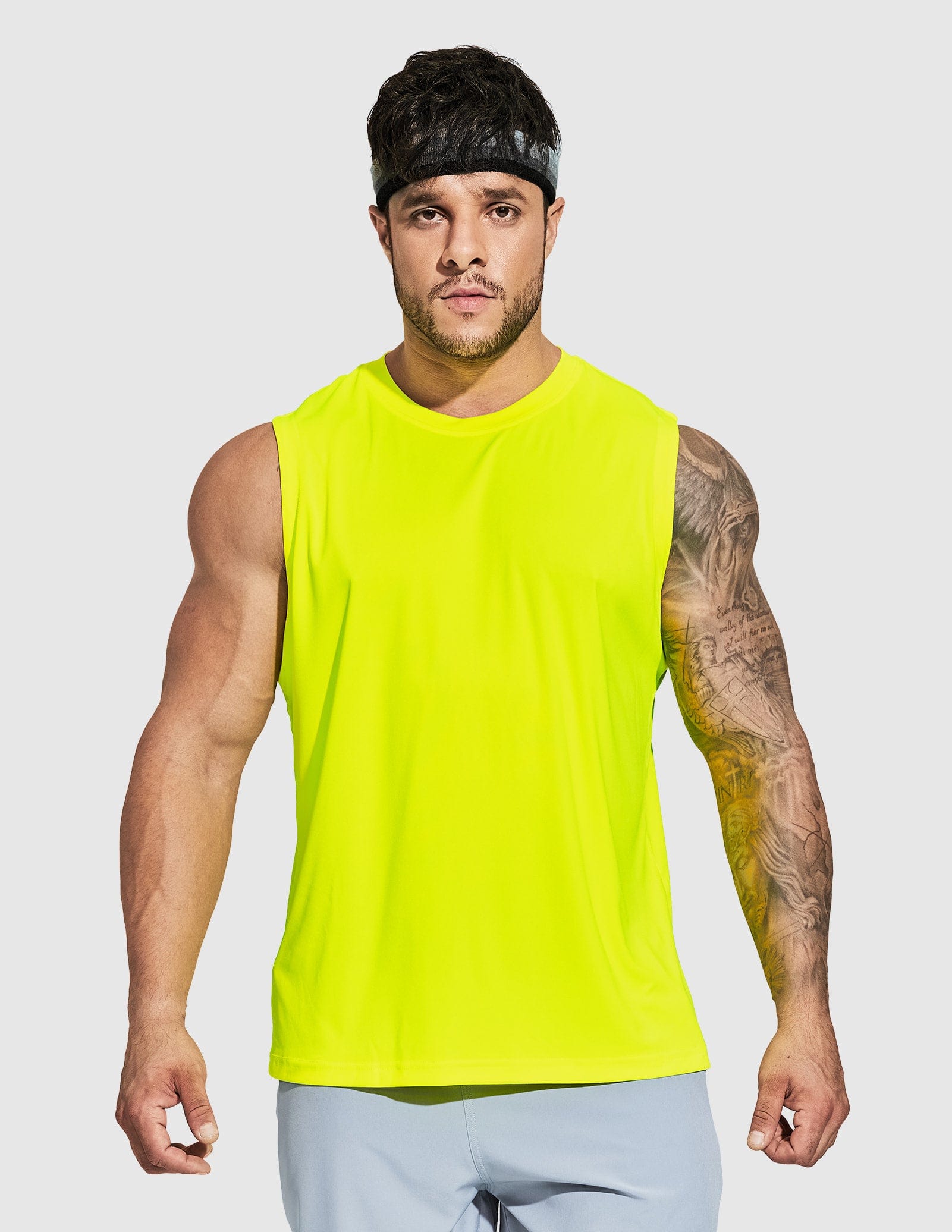 Men's Lightweight UPF 50+ Sun Shirts Quick Dry Tank Tops Men's Tank Top Neon Yellow / S MIER