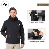 Men's Lightweight Waterproof Windproof Rain Jacket with YKK zippers jackets Mier Sports