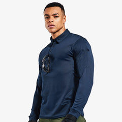 Men's Outdoor Tactical Long Sleeve Polo Shirts Quick Dry Men Polo Dark Blue / S MIER
