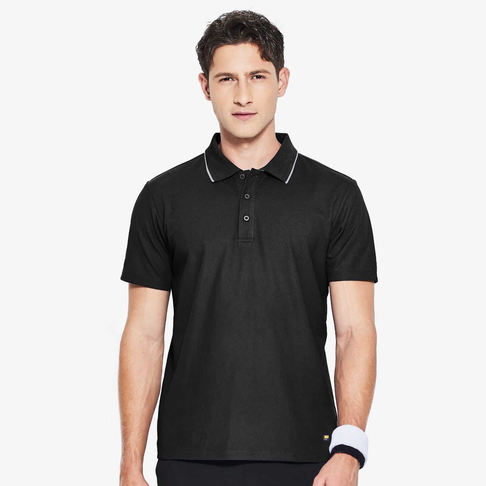 Men's Polo Shirt Quick Dry Collared Short Sleeve T-Shirts Men Polo Black / S MIER